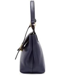 Женская темно-синяя кожаная сумка от Lanvin