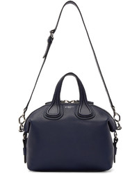 Женская темно-синяя кожаная сумка от Givenchy