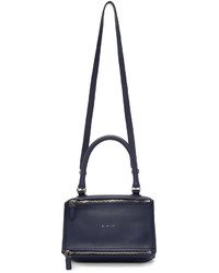 Женская темно-синяя кожаная сумка от Givenchy