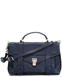 Женская темно-синяя кожаная сумка от Proenza Schouler