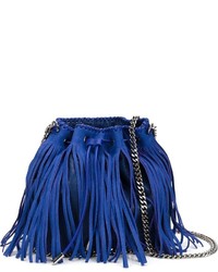 Женская темно-синяя кожаная сумка от Stella McCartney