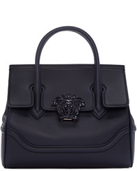 Женская темно-синяя кожаная сумка от Versace