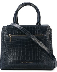 Женская темно-синяя кожаная сумка от Victoria Beckham