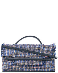 Женская темно-синяя кожаная сумка от Zanellato