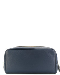 Женская темно-синяя кожаная сумка от Smythson