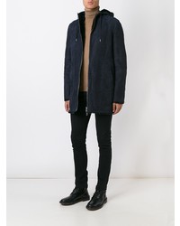 Мужская темно-синяя короткая дубленка от Desa 1972