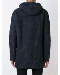 Мужская темно-синяя короткая дубленка от Desa 1972