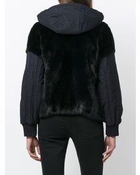 Темно-синяя короткая шуба от Blancha