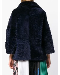 Темно-синяя короткая шуба от Desa 1972