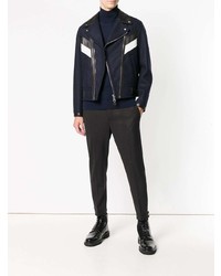 Мужская темно-синяя косуха от Neil Barrett