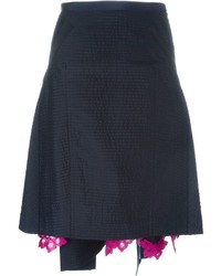 Темно-синяя кружевная юбка от Sacai