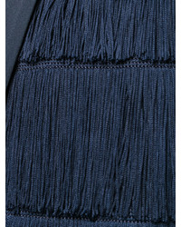 Женская темно-синяя куртка c бахромой от Stella McCartney