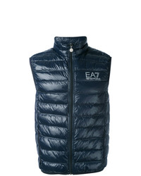 Мужская темно-синяя куртка без рукавов от Ea7 Emporio Armani