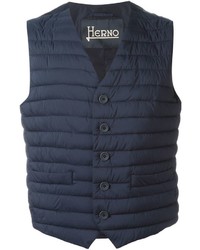 Мужская темно-синяя куртка без рукавов от Herno