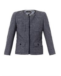 Темно-синяя куртка букле