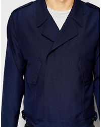 Мужская темно-синяя куртка в стиле милитари от Asos