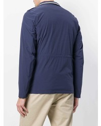 Мужская темно-синяя куртка в стиле милитари от Herno