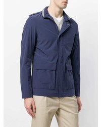 Мужская темно-синяя куртка в стиле милитари от Herno