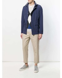 Мужская темно-синяя куртка в стиле милитари от Herno