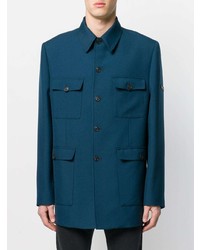 Мужская темно-синяя куртка в стиле милитари от Balenciaga