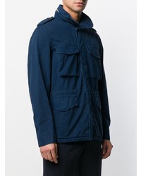 Мужская темно-синяя куртка в стиле милитари от Aspesi