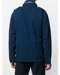 Мужская темно-синяя куртка в стиле милитари от Aspesi