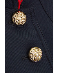 Женская темно-синяя куртка из саржи от Burberry