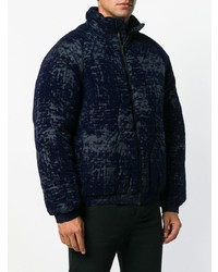 Мужская темно-синяя куртка-пуховик с принтом от Cottweiler
