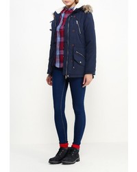 Женская темно-синяя куртка-пуховик от Alcott