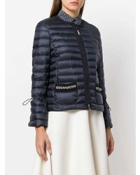 Женская темно-синяя куртка-пуховик от Moncler