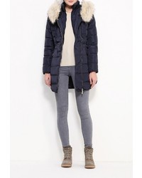 Женская темно-синяя куртка-пуховик от B.Style