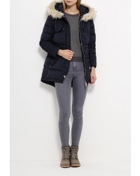 Женская темно-синяя куртка-пуховик от B.Style