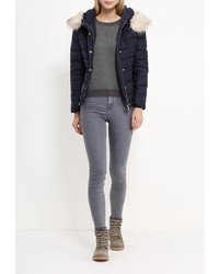 Женская темно-синяя куртка-пуховик от B.Style