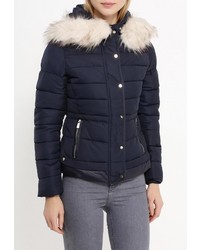 Женская темно-синяя куртка-пуховик от B.Style