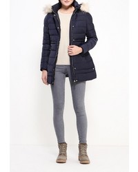 Женская темно-синяя куртка-пуховик от B.Style