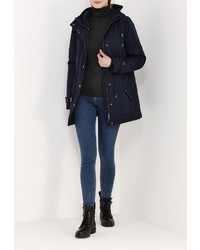 Женская темно-синяя куртка-пуховик от Baon