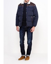 Мужская темно-синяя куртка-пуховик от Bellfield