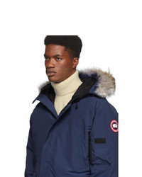 Мужская темно-синяя куртка-пуховик от Canada Goose