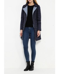 Женская темно-синяя куртка-пуховик от Clasna