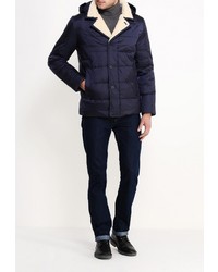 Мужская темно-синяя куртка-пуховик от Clasna