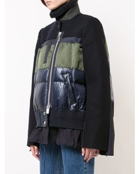 Женская темно-синяя куртка-пуховик от Sacai