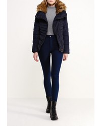 Женская темно-синяя куртка-пуховик от Design