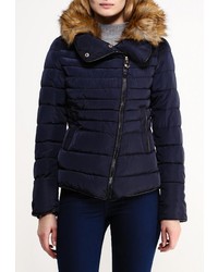 Женская темно-синяя куртка-пуховик от Design