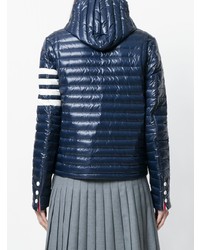 Женская темно-синяя куртка-пуховик от Thom Browne