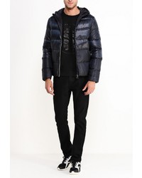 Мужская темно-синяя куртка-пуховик от EA7