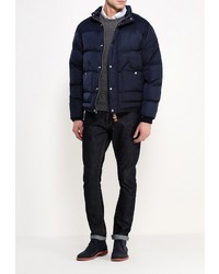 Мужская темно-синяя куртка-пуховик от Fat Moose