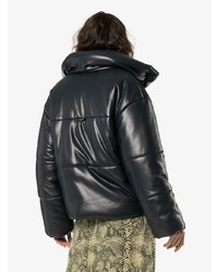 Женская темно-синяя куртка-пуховик от Nanushka