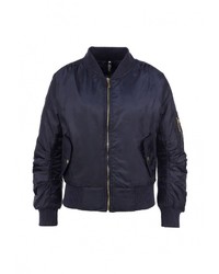 Женская темно-синяя куртка-пуховик от Influence