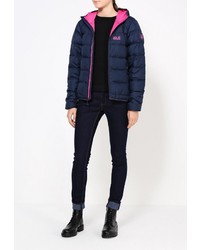 Женская темно-синяя куртка-пуховик от Jack Wolfskin