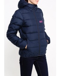 Женская темно-синяя куртка-пуховик от Jack Wolfskin